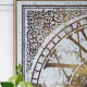 Artekko Clock Ρολόι Τοίχου MDF με Καθρέφτη με Χρυσές και Ασημί Λεπτομέρειες (81.8x10.2x81.8)cm