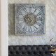 Artekko Clock Ρολόι Τοίχου MDF με Καθρέφτη με Χρυσές και Ασημί Λεπτομέρειες (81.8x10.2x81.8)cm
