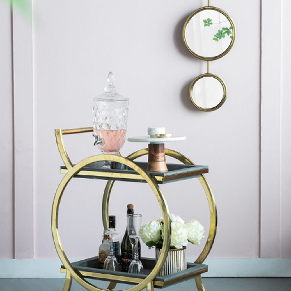 Artekko Mirror Χρυσός Μεταλλικός Καθρέπτης Τοίχου (28x5.5x72.5)cm