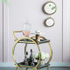 Artekko Mirror Χρυσός Μεταλλικός Καθρέπτης Τοίχου (28x5.5x72.5)cm