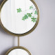 Artekko Mirror Χρυσός Μεταλλικός Καθρέπτης Τοίχου (28x5.5x72.5)cm