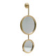 Artekko Mirror Χρυσός Μεταλλικός Καθρέπτης Τοίχου (28x5.5x72.5)cm