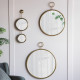 Artekko Mirror Χρυσός Μεταλλικός Καθρέπτης Τοίχου (28x5.5x72.5)cm