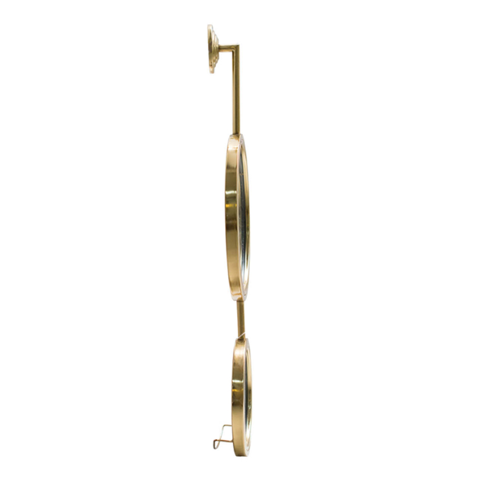 Artekko Mirror Χρυσός Μεταλλικός Καθρέπτης Τοίχου (28x5.5x72.5)cm