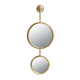 Artekko Mirror Χρυσός Μεταλλικός Καθρέπτης Τοίχου (28x5.5x72.5)cm