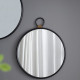 Artekko Mirror Μαύρος Μεταλλικός Καθρέπτης Τοίχου με Χρυσές Λεπτομέρειες (50x2x58)cm