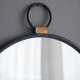 Artekko Mirror Μαύρος Μεταλλικός Καθρέπτης Τοίχου με Χρυσές Λεπτομέρειες (50x2x58)cm