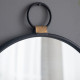 Artekko Mirror Μαύρος Μεταλλικός Καθρέπτης Τοίχου με Χρυσές Λεπτομέρειες (50x2x58)cm