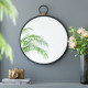 Artekko Mirror Μαύρος Μεταλλικός Καθρέπτης Τοίχου με Χρυσές Λεπτομέρειες (50x2x58)cm