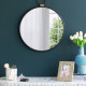 Artekko Mirror Μαύρος Μεταλλικός Καθρέπτης Τοίχου με Χρυσές Λεπτομέρειες (50x2x58)cm