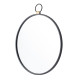 Artekko Mirror Μαύρος Μεταλλικός Καθρέπτης Τοίχου με Χρυσές Λεπτομέρειες (50x2x58)cm