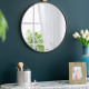 Artekko Mirror Μαύρος Μεταλλικός Καθρέπτης Τοίχου με Χρυσές Λεπτομέρειες (50x2x58)cm