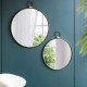 Artekko Mirror Μαύρος Μεταλλικός Καθρέπτης Τοίχου με Χρυσές Λεπτομέρειες (50x2x58)cm