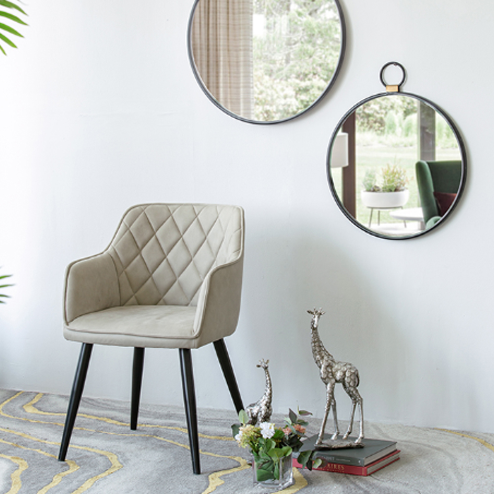 Artekko Mirror Μαύρος Μεταλλικός Καθρέπτης Τοίχου με Χρυσές Λεπτομέρειες (50x2x58)cm