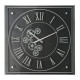 Artekko Clock Ρολόι Τοίχου με Γρανάζια Μέταλλο Γυαλί Μαύρο (61x61x6)cm
