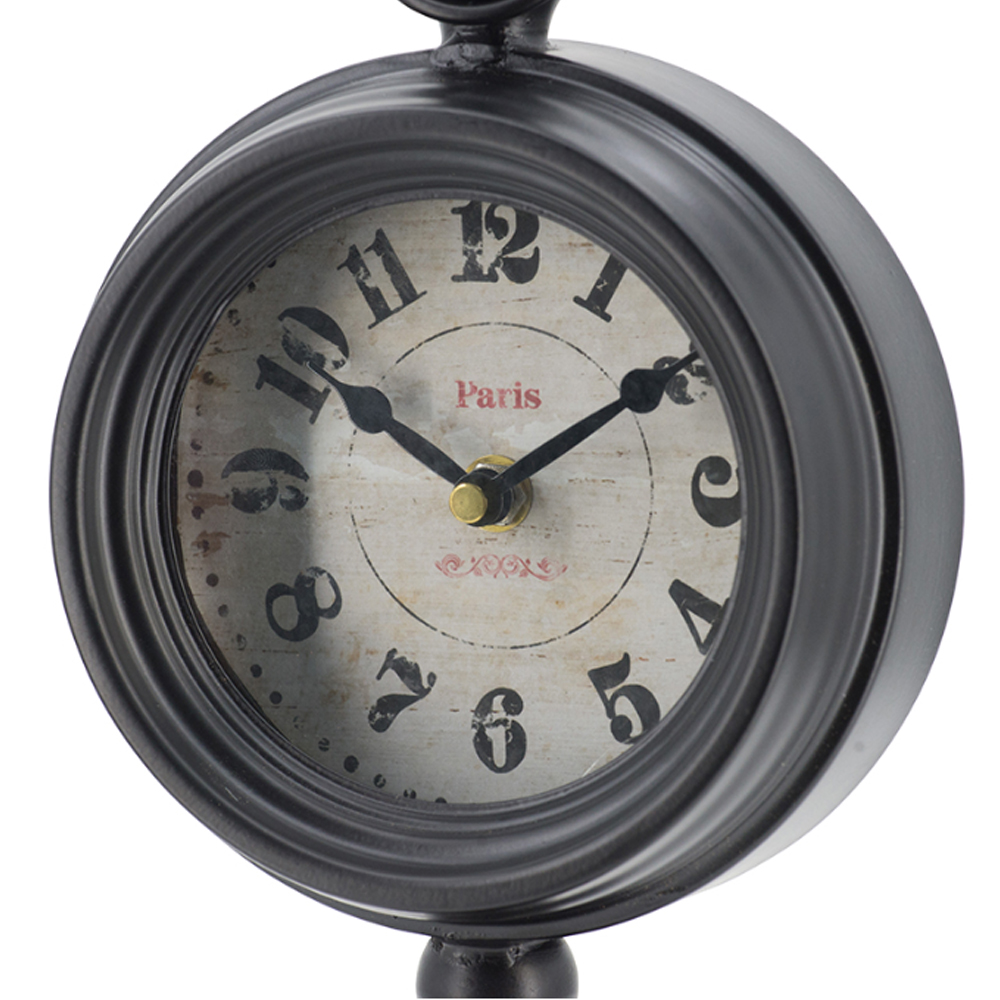 Artekko Clock Μαύρο Μεταλλικό Επιτραπέζιο Ρολόι (15.5x10.9x37.1)cm