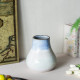Artekko Silk Διακοσμητικό Κεραμικό Βάζο σε Μπεζ και Μπλε Αποχρώσεις (23x23x25.5)cm