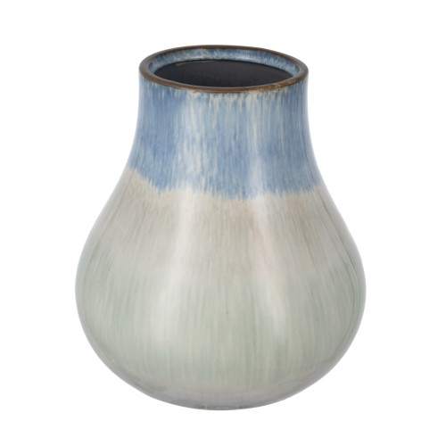 Artekko Silk Διακοσμητικό Κεραμικό Βάζο σε Μπεζ και Μπλε Αποχρώσεις (23x23x25.5)cm