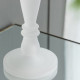 Artekko Frosted Γυάλινο Λευκό Κηροπήγιο (13x13x35.5)cm 2psc