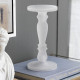 Artekko Frosted Γυάλινο Λευκό Κηροπήγιο (13x13x35.5)cm 2psc
