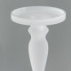 Artekko Frosted Γυάλινο Λευκό Κηροπήγιο (13x13x35.5)cm 2psc