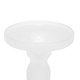 Artekko Frosted Γυάλινο Λευκό Κηροπήγιο (13x13x35.5)cm 2psc