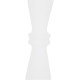 Artekko Frosted Γυάλινο Λευκό Κηροπήγιο (13x13x35.5)cm 2psc