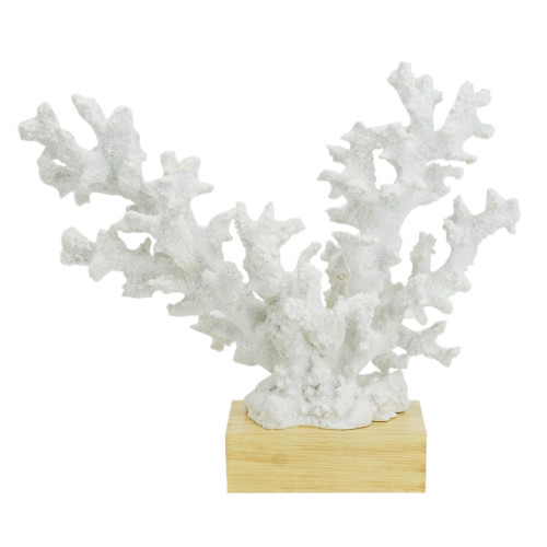 Artekko Coral Λευκό Διακοσμητικό Κοράλλι Ρητίνης σε Βάση (34x13x29)cm