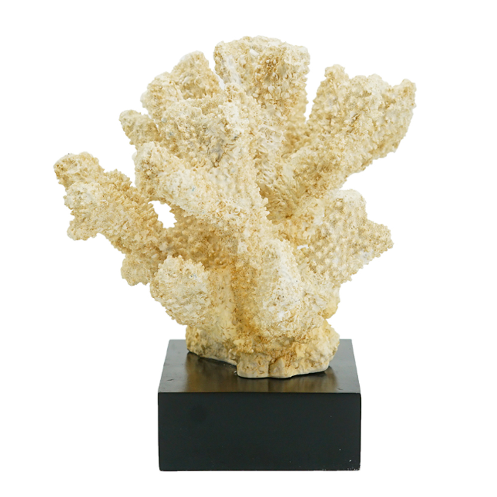 Artekko Coral Μπεζ Διακοσμητικό Κοράλλι Ρητίνης σε Βάση (28x18x22)cm