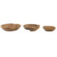 Artekko Woody Ξύλινο Μπολ σε Φυσική Απόχρωση (25x25x8)cm (20x20x7.5)cm (15x15x6.5)cm 3pcs