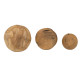 Artekko Woody Ξύλινο Μπολ σε Φυσική Απόχρωση (25x25x8)cm (20x20x7.5)cm (15x15x6.5)cm 3pcs