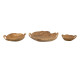 Artekko Woody Ξύλινο Μπολ σε Φυσική Απόχρωση (40x40x8)cm (30x30x8)cm (21x21x6.5)cm 3pcs