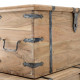 Artekko 720-1298-WHITEΜπαούλα ξύλινα σε πατίνα Σετ/2 (101x44x46)cm (83x33x36)cm