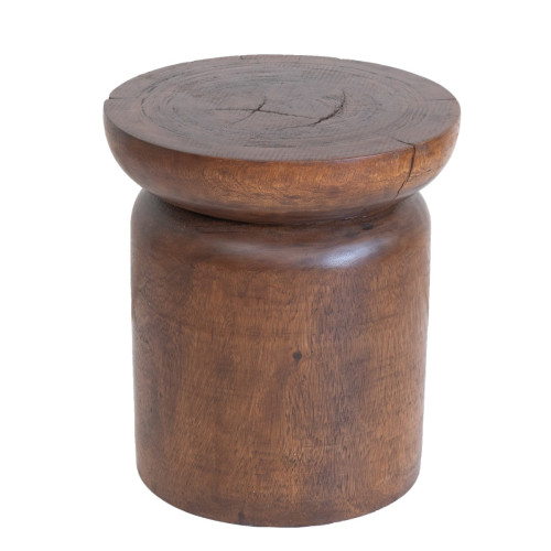 Artekko72321-NATU Woody Βοηθητικό Τραπέζι από Ξύλο Suar Φυσικό (42x42x42)cm