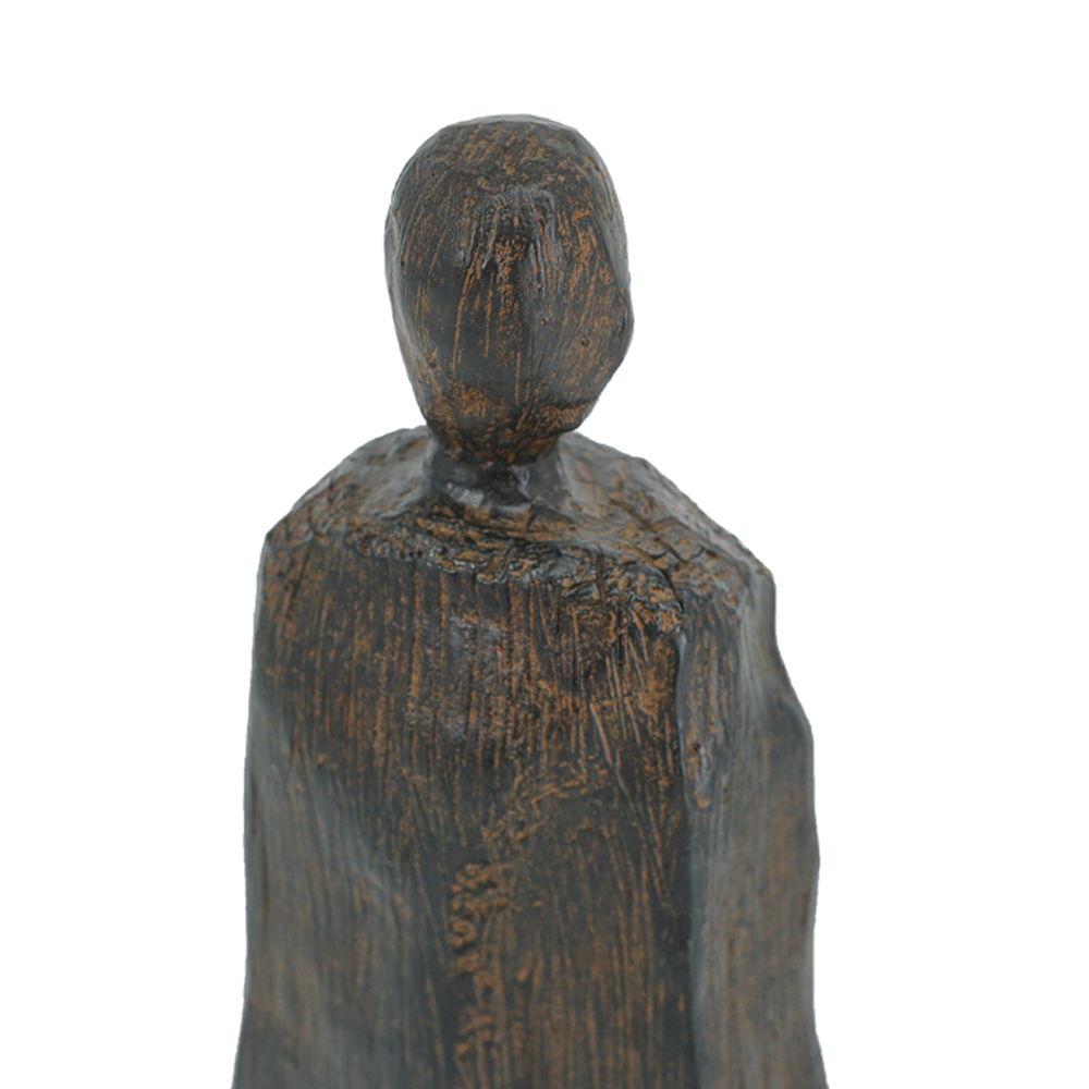 Artekko Figurine Καφέ Διακοσμητικό Γλυπτό Ανθρώπου από Ρητίνη (10x8.2x35)cm