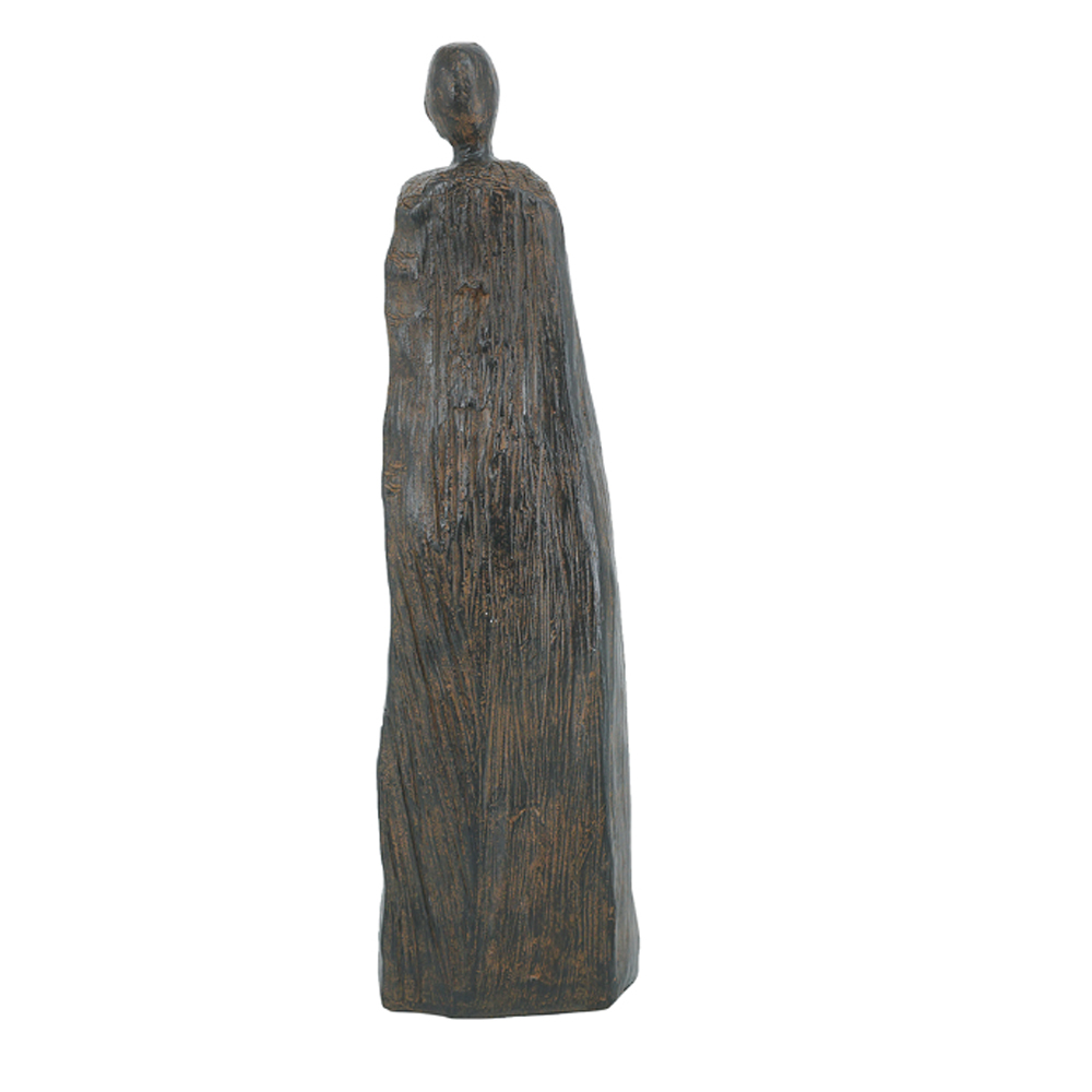 Artekko Figurine Καφέ Διακοσμητικό Γλυπτό Ανθρώπου από Ρητίνη (10x8.2x35)cm
