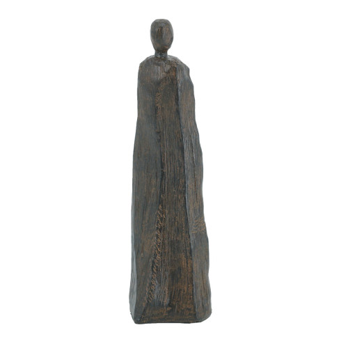 Artekko Figurine Καφέ Διακοσμητικό Γλυπτό Ανθρώπου από Ρητίνη (10x8.2x35)cm