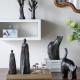 Artekko Figurine Καφέ Διακοσμητικό Γλυπτό Ανθρώπου από Ρητίνη (10x8.2x35)cm