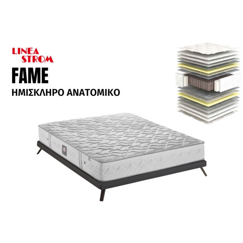 Linea Strom Fame Ανατομικό/Ημίσκληρο Στρώμα 160x200x24cm με Ανεξάρτητα Ελατήρια