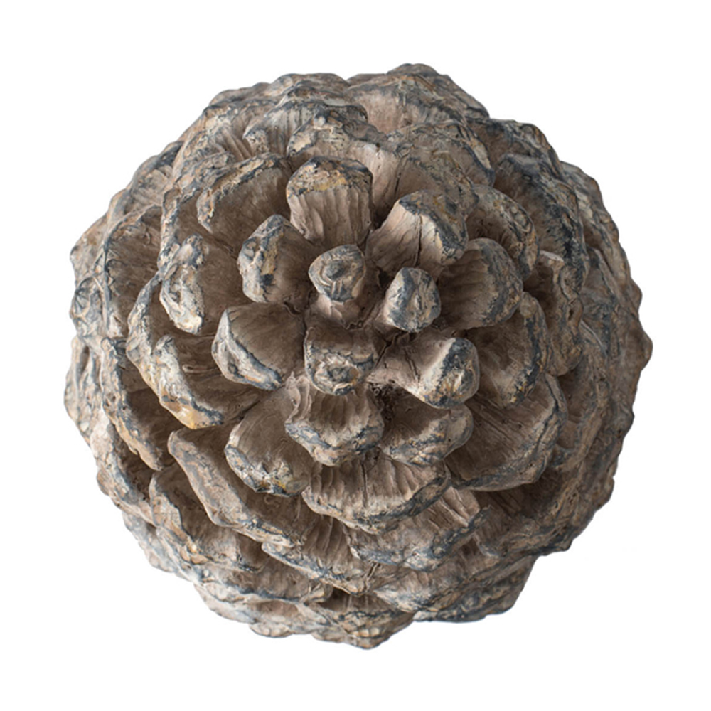 Artekko Pine Cone Διακοσμητικό Γλυπτό Κουκουνάρα Ρητίνης Γκρι (18x18x36)cm