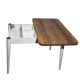 Artekko783-0073 Dolunay Τραπέζι Επεκτεινόμενο MDF με Πλαστικό Πόδι Λευκό/Καφέ (100x60x79)cm (120x100)cm