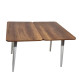 Artekko783-0073 Dolunay Τραπέζι Επεκτεινόμενο MDF με Πλαστικό Πόδι Λευκό/Καφέ (100x60x79)cm (120x100)cm