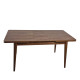 Artekko Ahsap Walnut Τραπέζι Επεκτεινόμενο MDF Καφέ με Ξύλινα Πόδια (130+30x80x78)cm