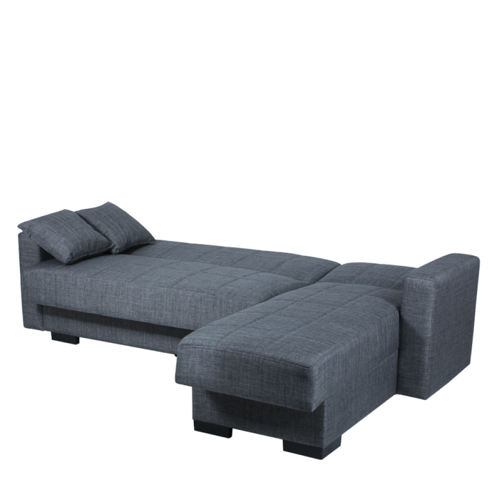 Artekko 783-3080Creot Καναπές Κρεβάτι Γωνιακός Γκρί Ύφασμα (236x150x78)cm