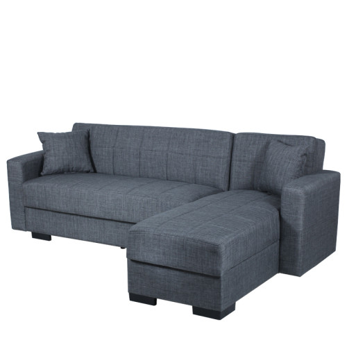 Artekko 783-3080Creot Καναπές Κρεβάτι Γωνιακός Γκρί Ύφασμα (236x150x78)cm