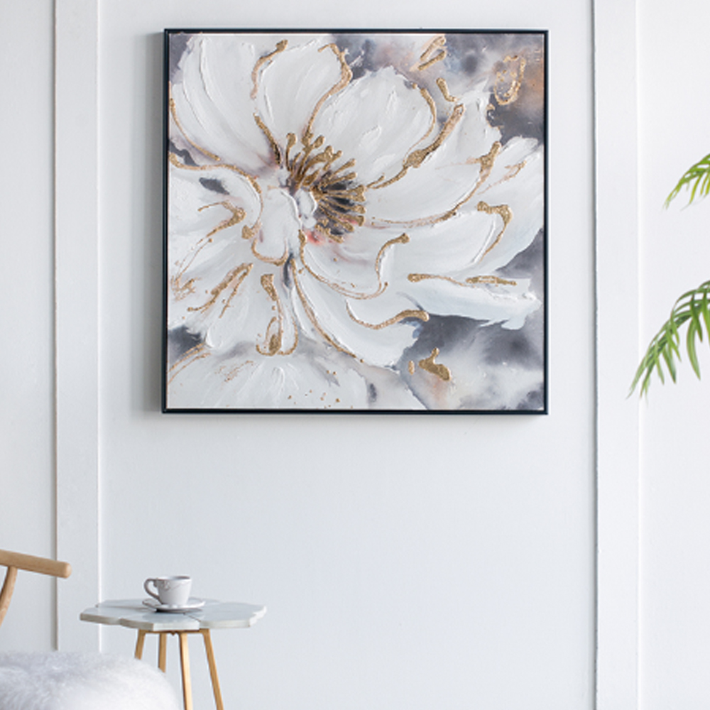 Artekko Glitter Πολύχρωμος MDF Πίνακας σε Καμβά με Μαύρη Κορνίζα (92x5.2x92)cm