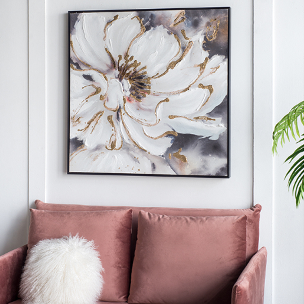 Artekko Glitter Πολύχρωμος MDF Πίνακας σε Καμβά με Μαύρη Κορνίζα (92x5.2x92)cm