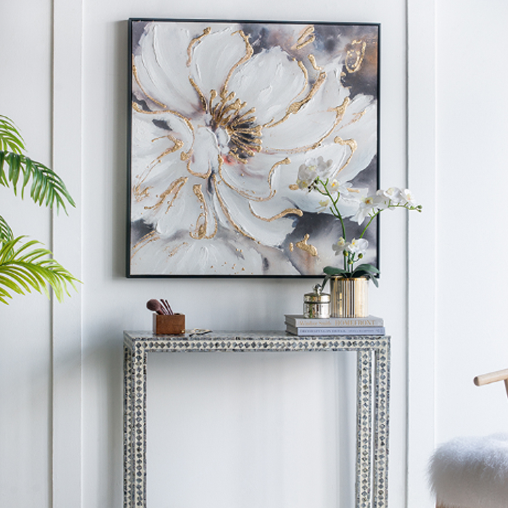 Artekko Glitter Πολύχρωμος MDF Πίνακας σε Καμβά με Μαύρη Κορνίζα (92x5.2x92)cm