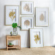Artekko Botanicial Πίνακας με Φύλλα Ξύλο Γυαλί Χρυσό (60x3x80)cm Σετ/2