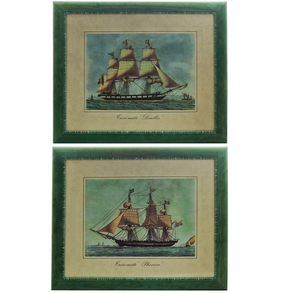 Artekko Artwork Trois-Mats Phoceen Κάδρο η Γαλέρα του Ναπολέοντα 2 pcs (58x48x2)cm